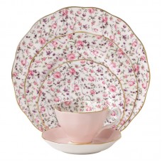Royal Albert Rose Confetti Vintage formal 5 Piece Bone China Place Setting, Service for 1 RAL1409
